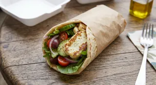 Halloumi & Salad Wrap